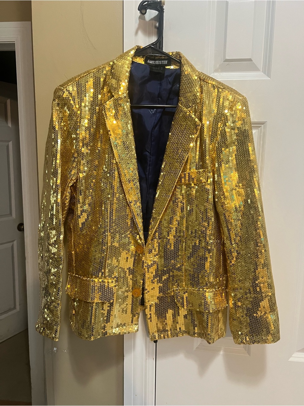 Suitmeister Men’s Gold Sequin Blazer
